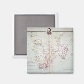 Aimant Carte de l'Afrique du Sud illustrant (Recto/Verso)