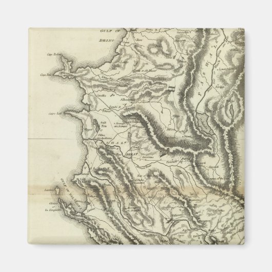 Aimant Carte de l'Albanie (Devant)