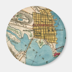 Aimant Carte de l'Alexandrie VA et villes voisines