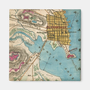 Aimant Carte de l'Alexandrie VA et villes voisines