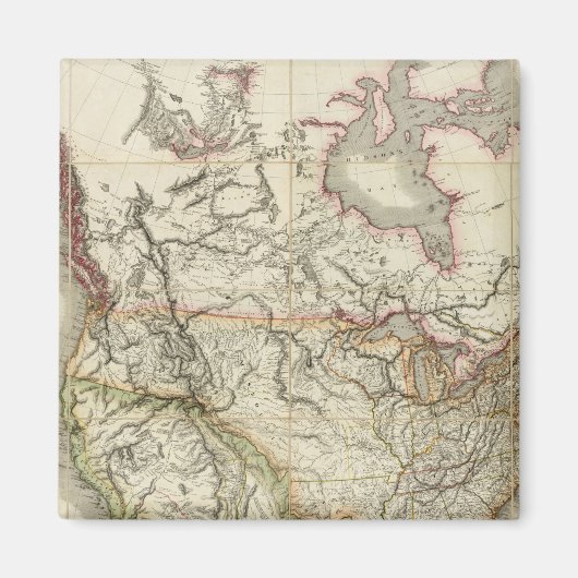 Aimant Carte de l'Amérique du Nord 4 (Devant)