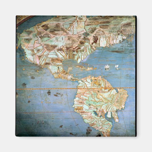 Aimant Carte de l'Amérique du Nord et du Sud (Devant)