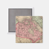 Aimant Carte de l'Amérique du Nord par Mitchell (Recto/Verso)