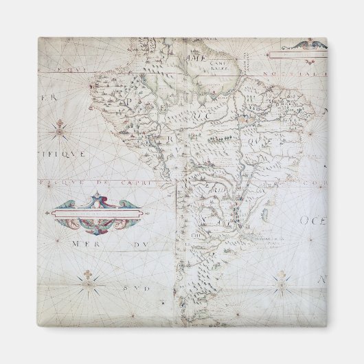 Aimant Carte de l'Amérique du Sud (Devant)