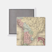 Aimant Carte de l'Amérique du Sud par Mitchell (Recto/Verso)