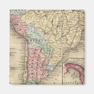 Aimant Carte de l'Amérique du Sud par Mitchell