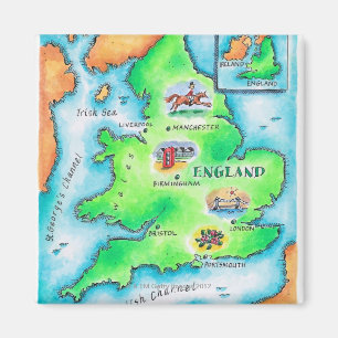 Aimant Carte de l'Angleterre