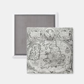 Aimant Carte de l'Angleterre pendant le règne de (Recto/Verso)