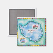Aimant Carte de l'Antarctique (Recto/Verso)