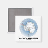 Aimant Carte De L'Antarctique (Géographie) (Recto/Verso)