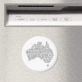 Aimant Carte de l'argot australien (In Situ (Lave-vaisselle))