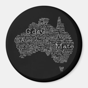 Aimant Carte de l'argot australien