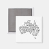 Aimant Carte de l'argot australien (Recto/Verso)