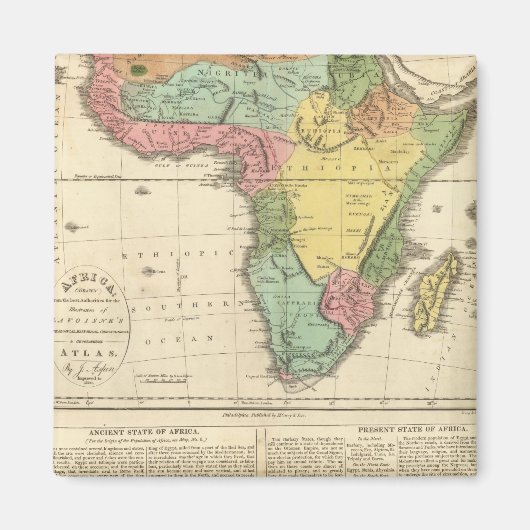 Aimant Carte de l'Atlas africain 2 (Devant)