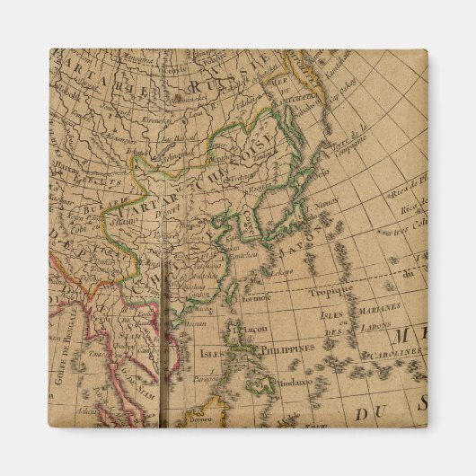 Aimant Carte de l'Atlas asiatique (Devant)