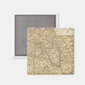 Aimant Carte de l'Atlas de la Caroline du Sud (Recto/Verso)