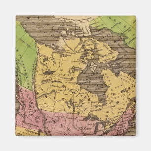 Aimant Carte de l'Atlas des couleurs de la main en Améri
