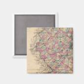 Aimant Carte de l'Atlas du New Jersey (Recto/Verso)