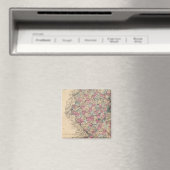 Aimant Carte de l'Atlas du New Jersey (In Situ (Lave-vaisselle))