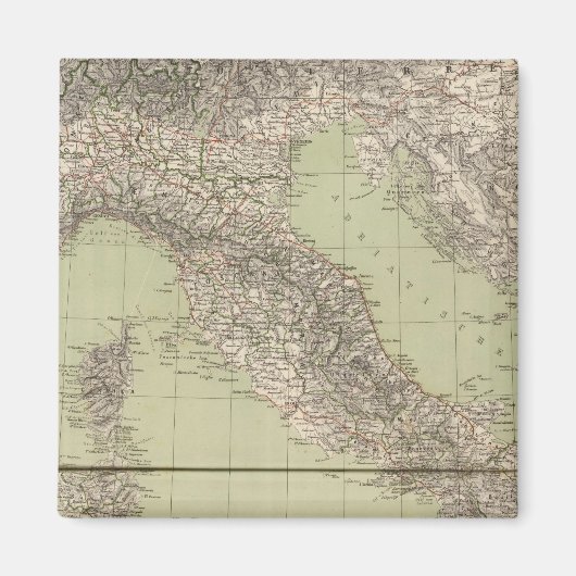 Aimant Carte de l'Atlas italien (Devant)