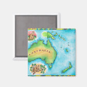 Aimant Carte de l'Australie (Recto/Verso)
