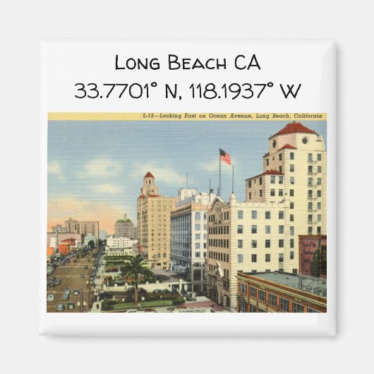 Aimant Carte de l'autorité de certification de plage de L (Devant)