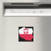Aimant Carte de l'emblème de la Pologne (In Situ (Lave-vaisselle))