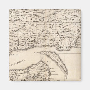 Aimant Carte de l'Empire britannique en Amérique Feuille