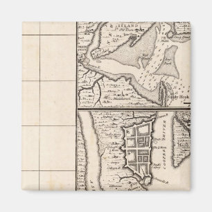 Aimant Carte de l'Empire britannique en Amérique Feuille