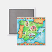 Aimant Carte de l'Espagne (Recto/Verso)