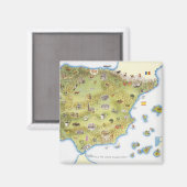 Aimant Carte de l'Espagne et du Portugal (Recto/Verso)
