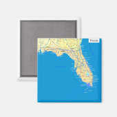 Aimant Carte de l'État de Floride (Recto/Verso)