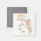 Aimant Carte de l'état de la Californie (Recto/Verso)