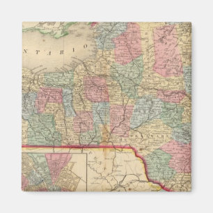 Aimant Carte de l'État de New York par Mitchell