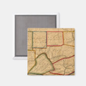 Aimant Carte De L'État De Pennsylvanie (Recto/Verso)