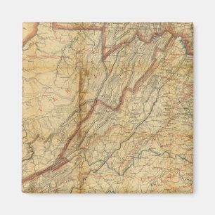 Aimant Carte de l'État de Virginie