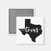 Aimant Carte de l'état du Texas USA (Recto/Verso)