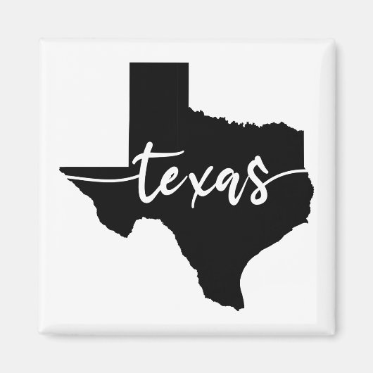 Aimant Carte de l'état du Texas USA (Devant)