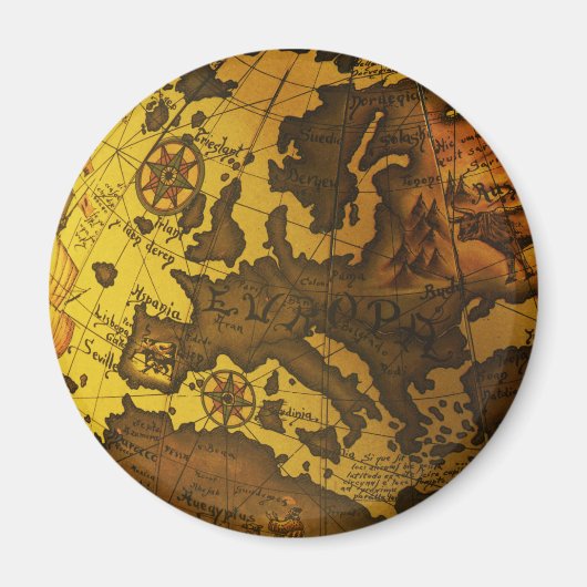 Aimant Carte de l'Europe (Devant)