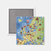Aimant Carte de l'Europe (Recto/Verso)