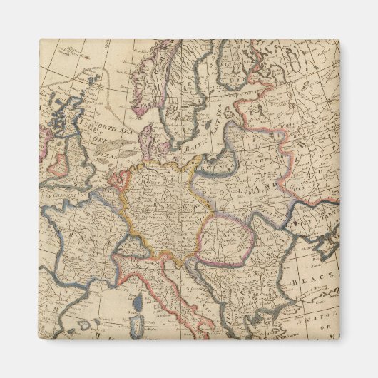 Aimant Carte de l'Europe (Devant)