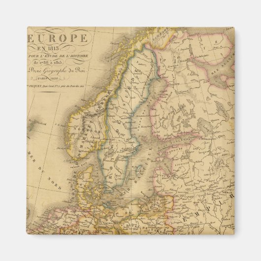 Aimant Carte de l'Europe 2 (Devant)