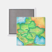 Aimant Carte de l'Europe de l'Est (Recto/Verso)