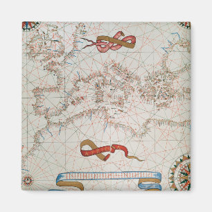 Aimant Carte de l'Europe et côtes de l'Afrique du Nord