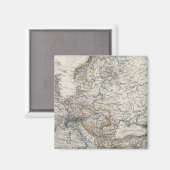 Aimant Carte de l'Europe par Stieler (Recto/Verso)