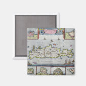 Aimant Carte de l'île de Candia (Recto/Verso)