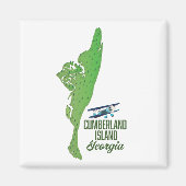 Aimant Carte de l'île de Cumberland (Devant)
