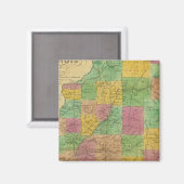 Aimant Carte de l'Illinois (Recto/Verso)