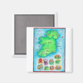 Aimant Carte de l'Irlande (Recto/Verso)