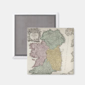 Aimant Carte de l'Irlande montrant les provinces d'Ulster (Recto/Verso)